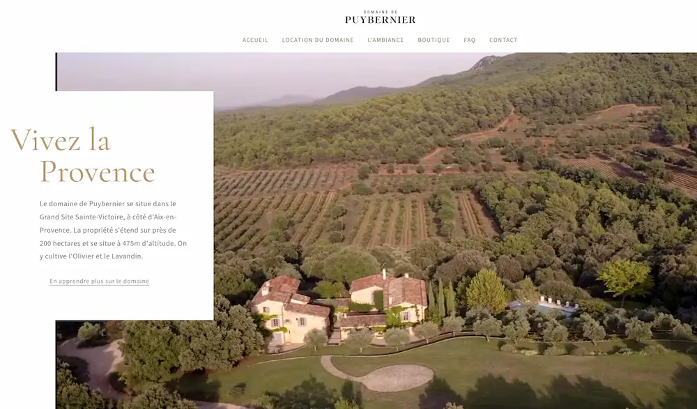 Aperçu du site